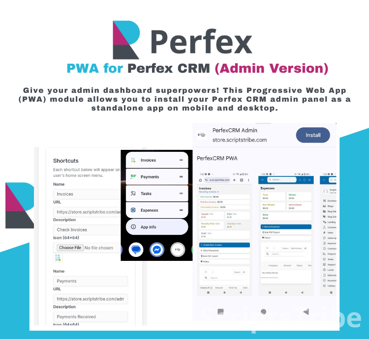PWA Admin Module for PerfexCRM